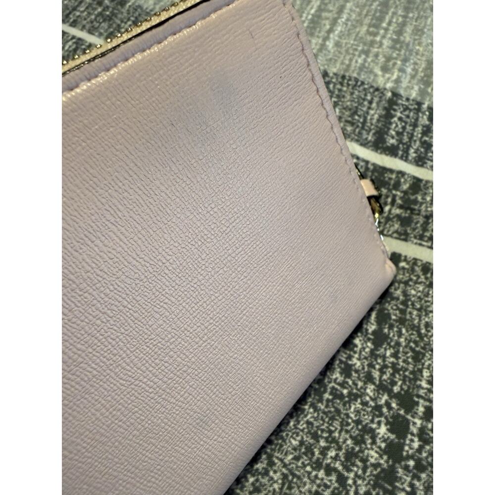 Victoria’s Secret Pink Full Size Zip Around Wallet With Gold Metal Hearts Rare - Picture 4 of 5